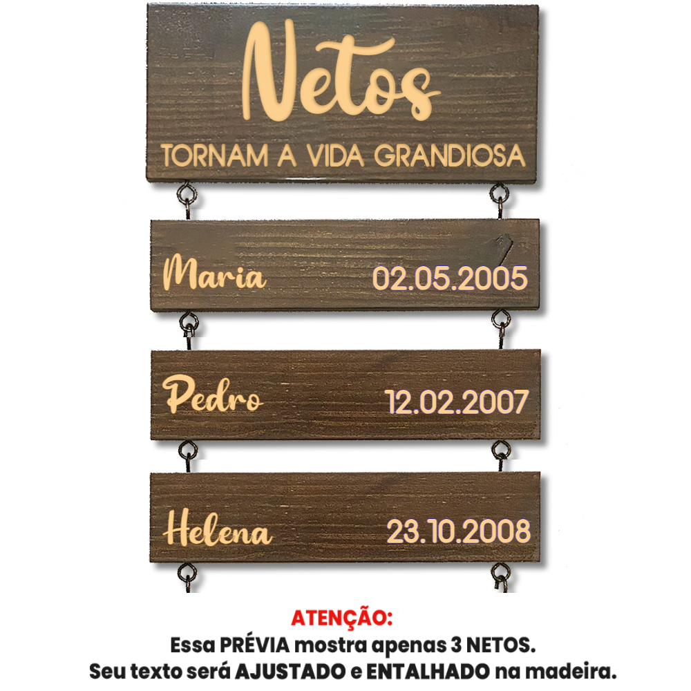 Placa Personalizada: Uma Homenagem de Amor para Seus Netos