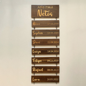 Placa Personalizada: Uma Homenagem de Amor para Seus Netos