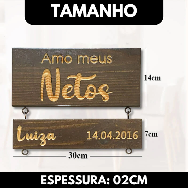 Placa Personalizada: Uma Homenagem de Amor para Seus Netos